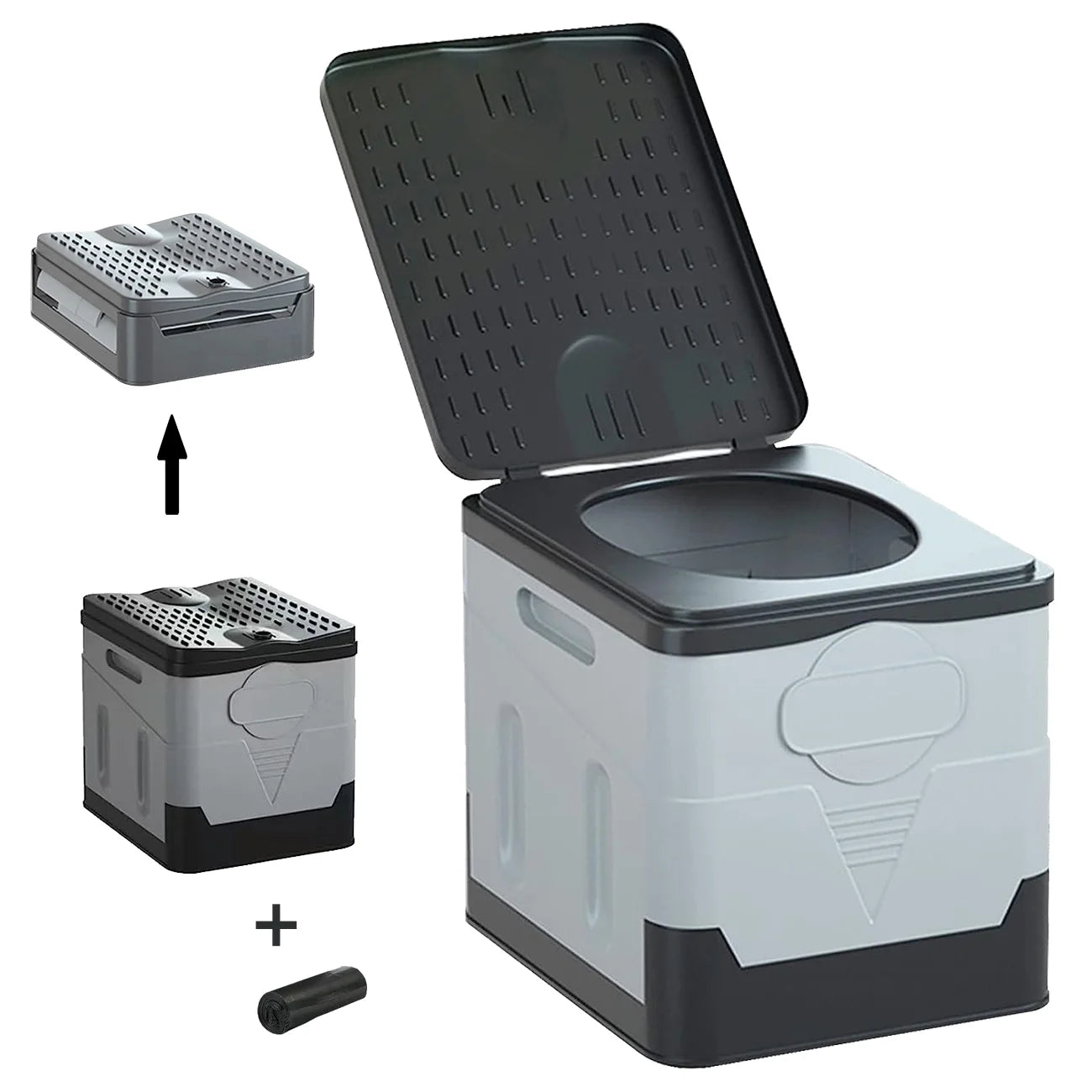 Portable Toilet for Camping, Outdoor Waterproof Travel Folding Toilet,Camping Potty for Home/Camping/Boat/Hiking/Long Trips/Beach Use